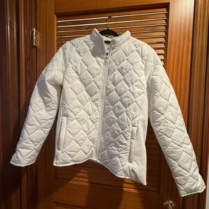Kim Rogers White Quilted Puffer Jacket